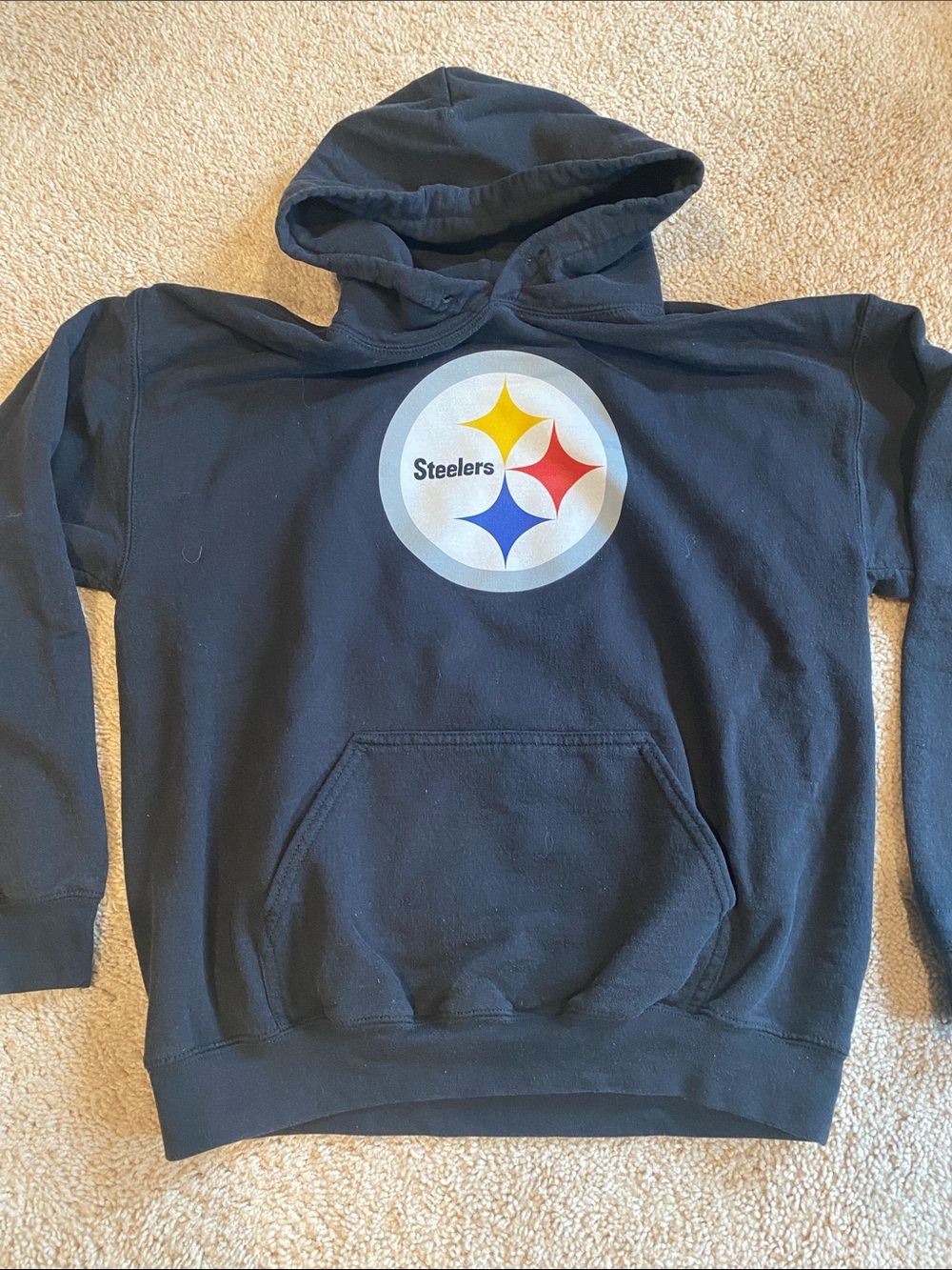 Pittsburgh Steelers Black Pullover Hoodie with Logo